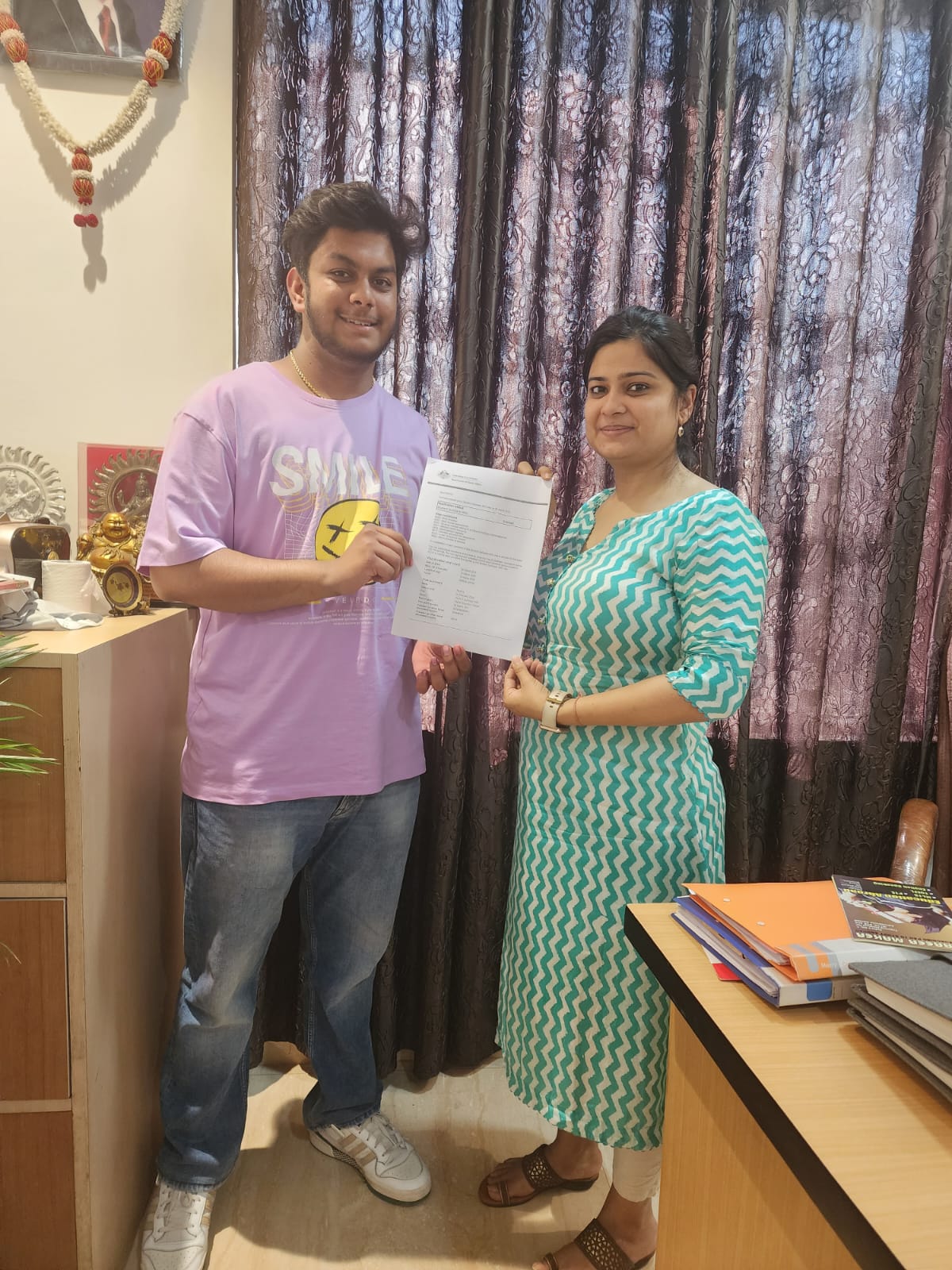 Visa or offer letter awarded to successful immigration consultancy client