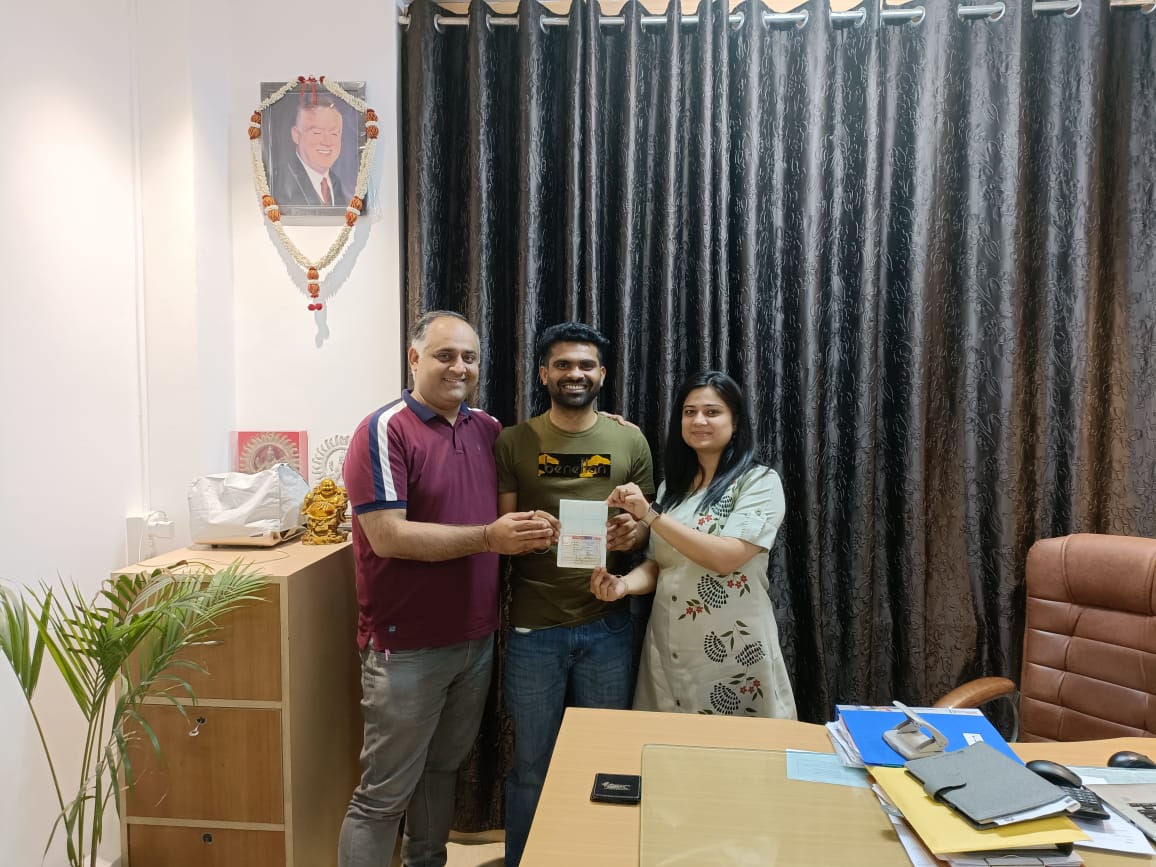 Visa or offer letter awarded to successful immigration consultancy client