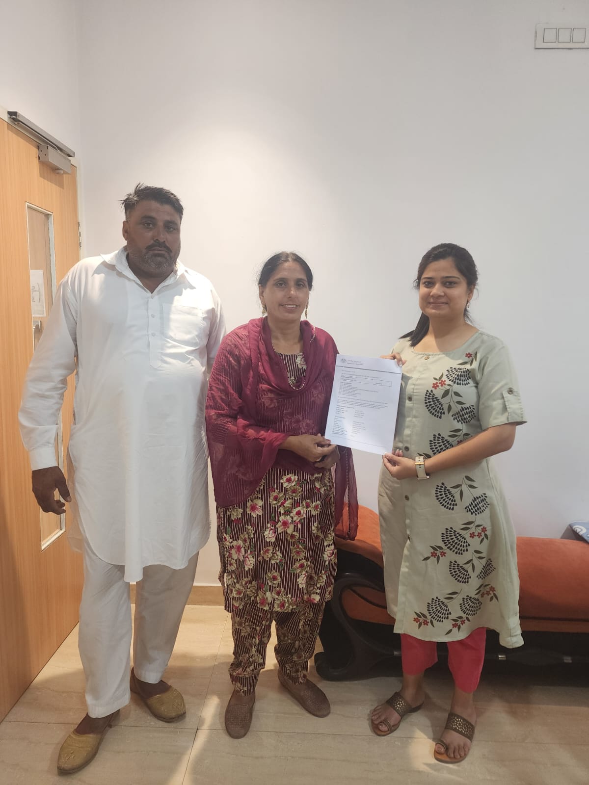 Visa or offer letter awarded to successful immigration consultancy client