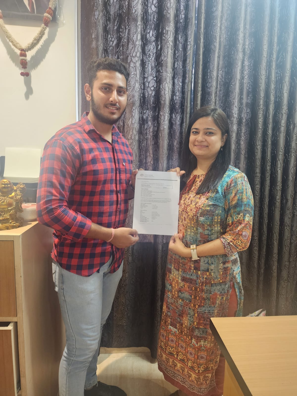 Visa or offer letter awarded to successful immigration consultancy client