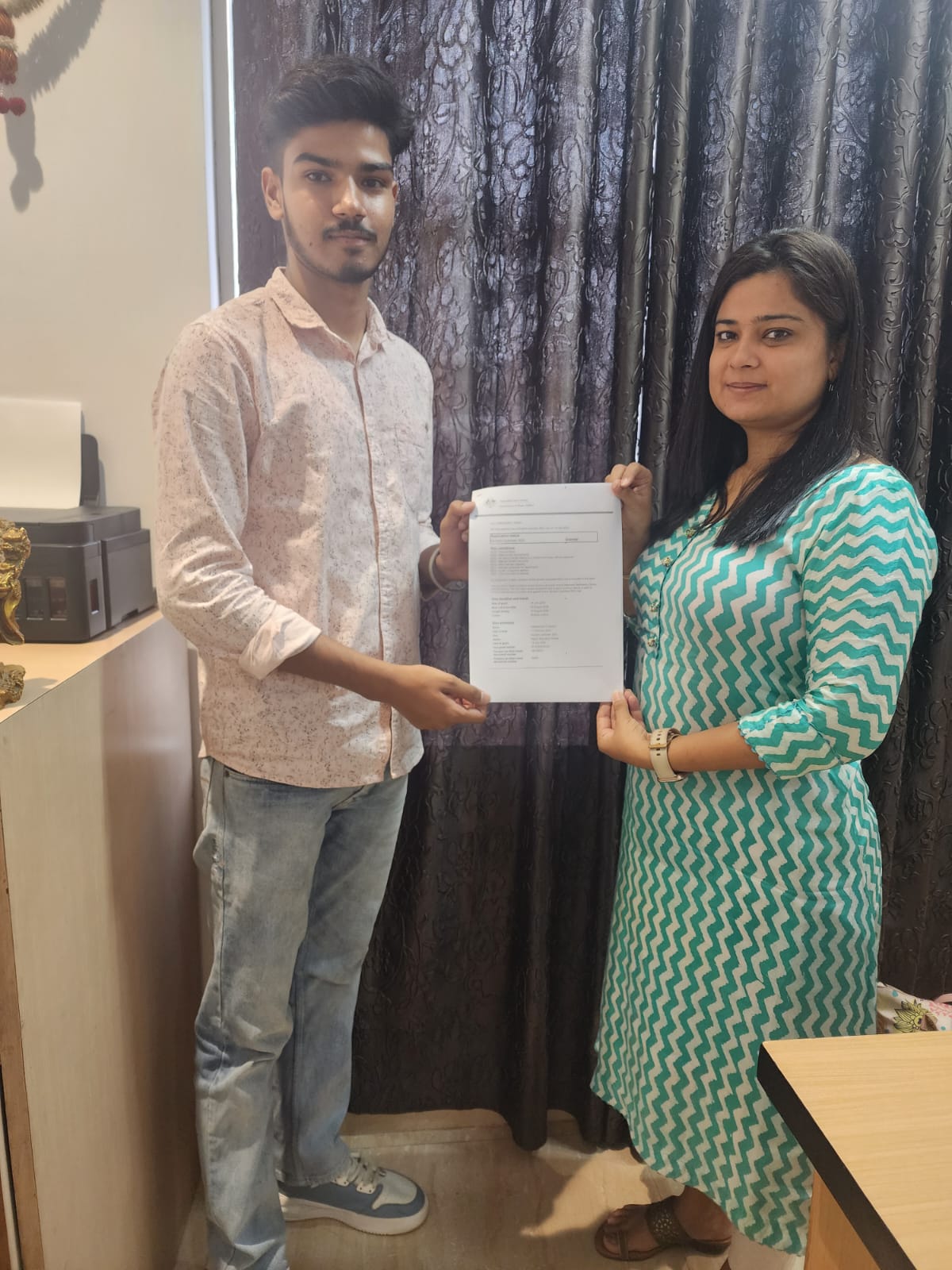 Visa or offer letter awarded to successful immigration consultancy client