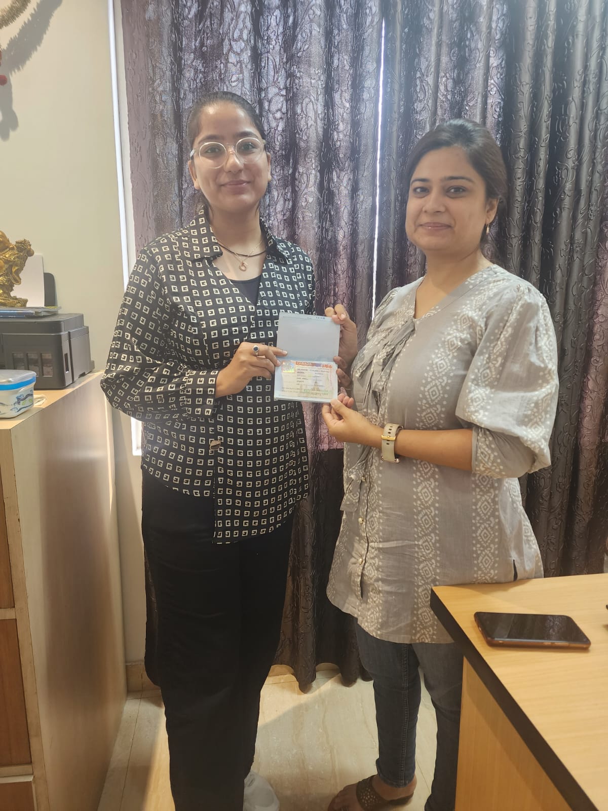 Visa or offer letter awarded to successful immigration consultancy client