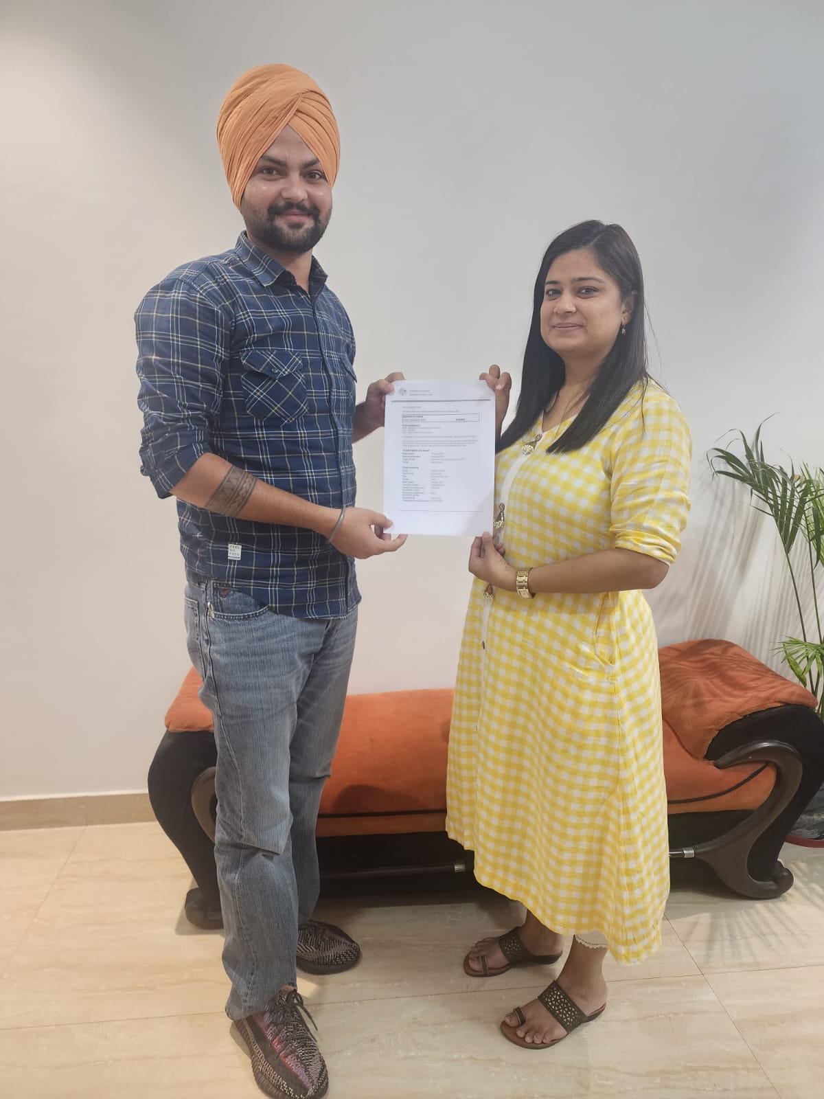 Visa or offer letter awarded to successful immigration consultancy client