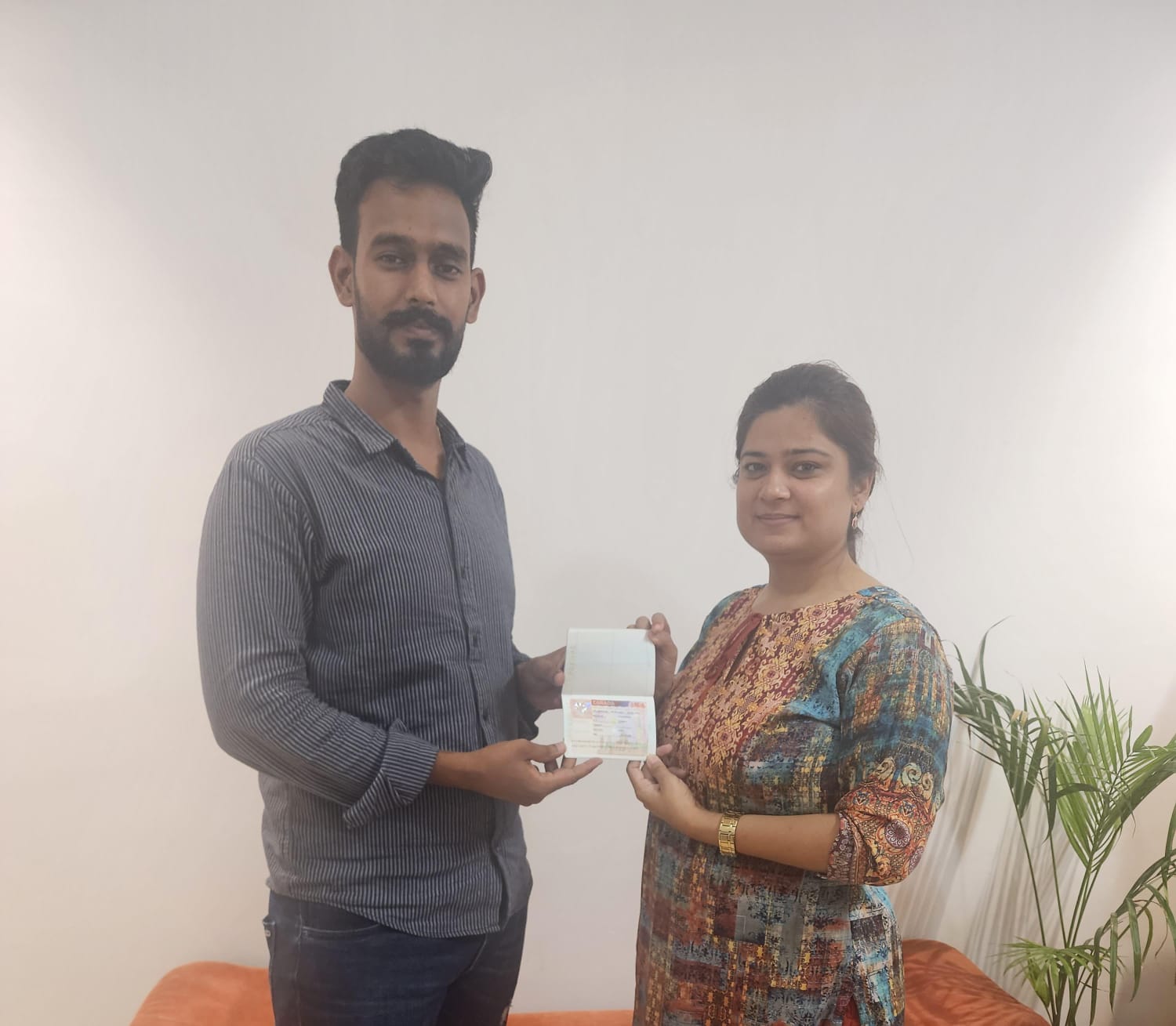 Visa or offer letter awarded to successful immigration consultancy client