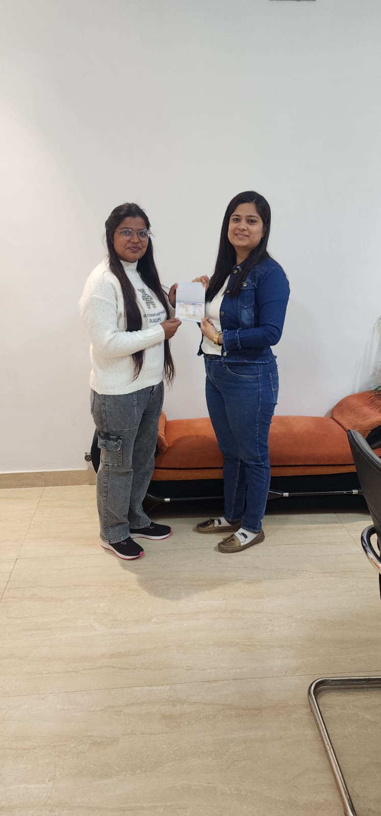 Visa or offer letter awarded to successful immigration consultancy client