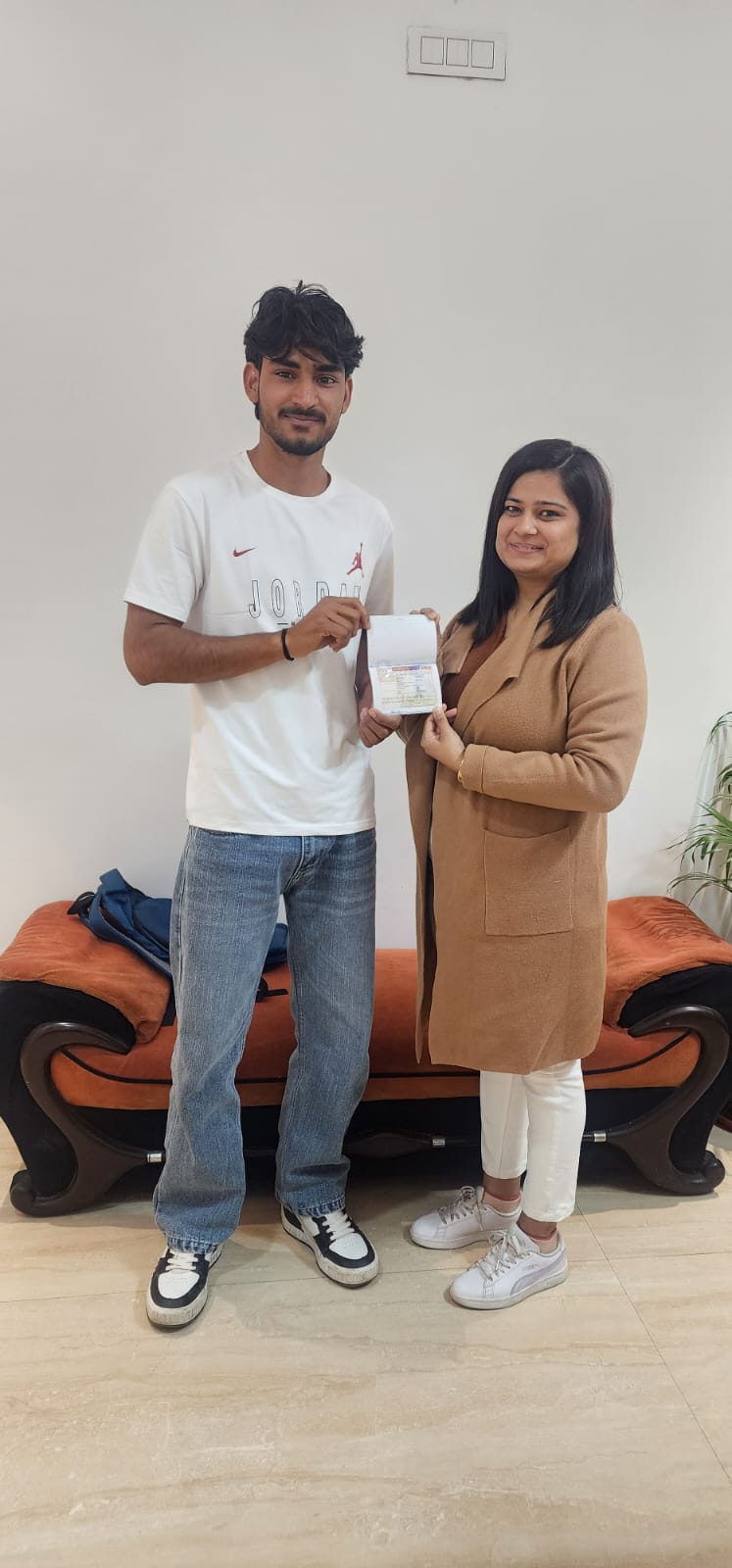 Visa or offer letter awarded to successful immigration consultancy client