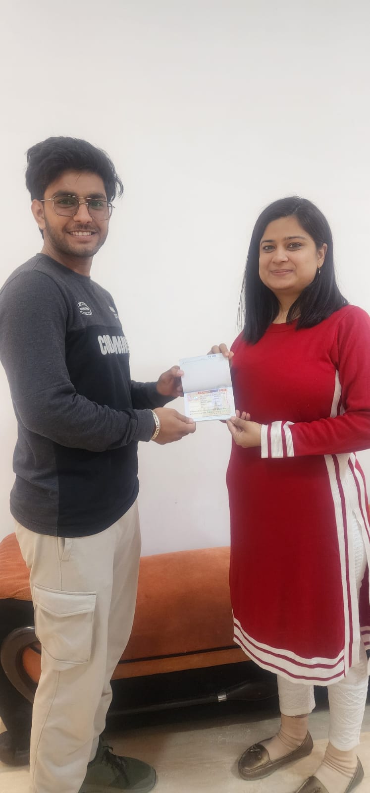 Visa or offer letter awarded to successful immigration consultancy client