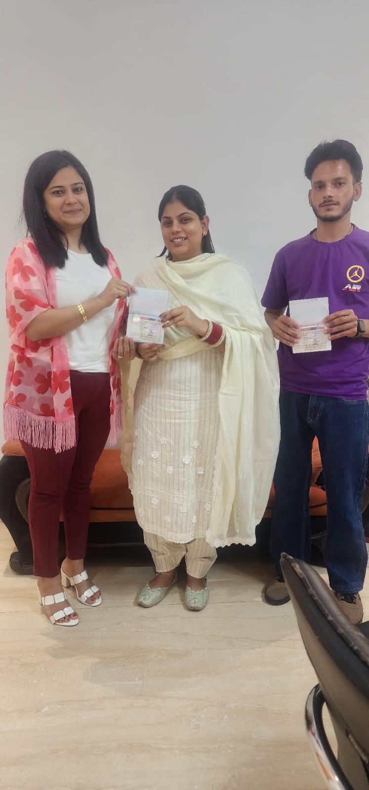 Visa or offer letter awarded to successful immigration consultancy client