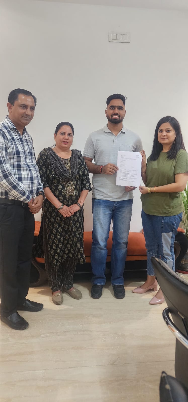 Visa or offer letter awarded to successful immigration consultancy client