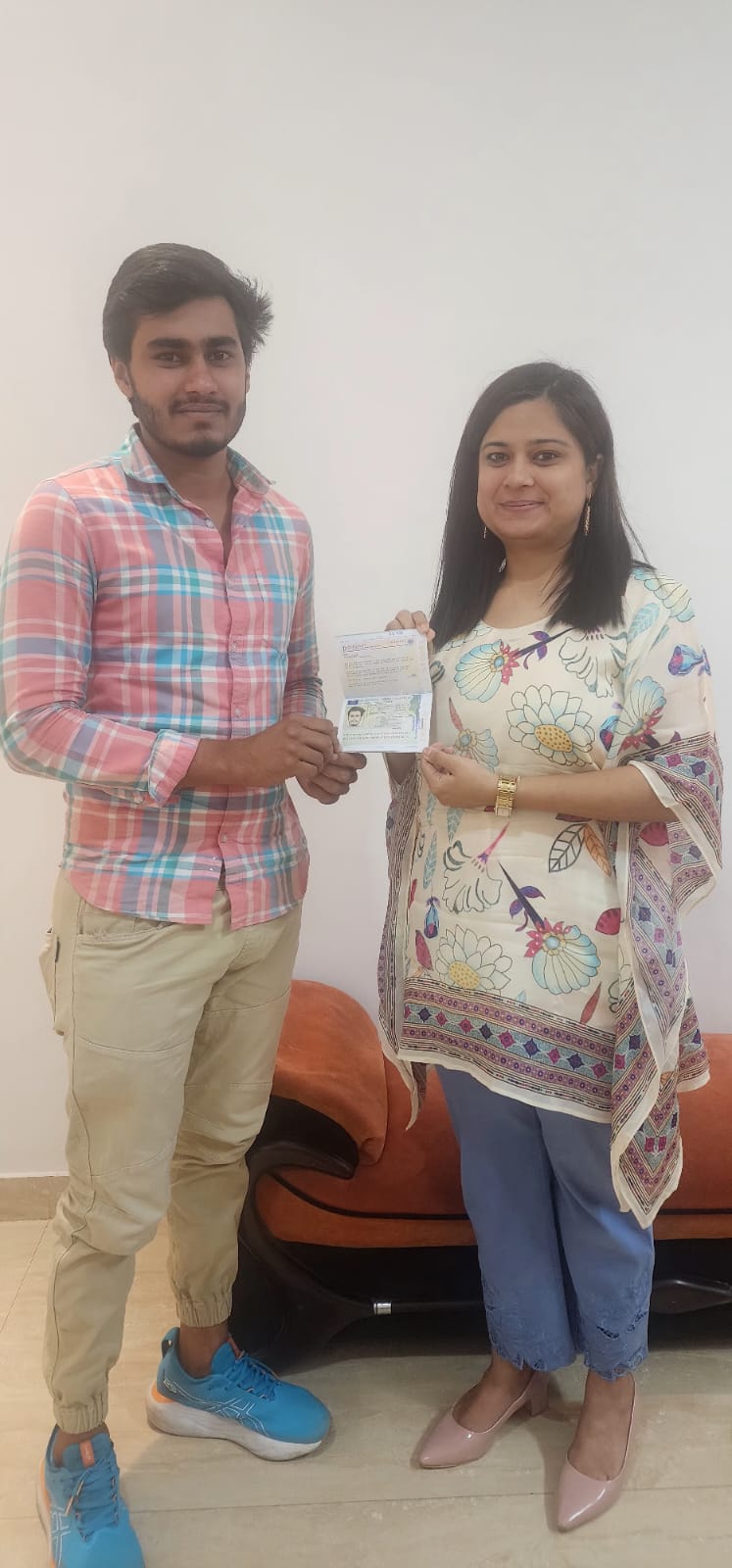 Visa or offer letter awarded to successful immigration consultancy client