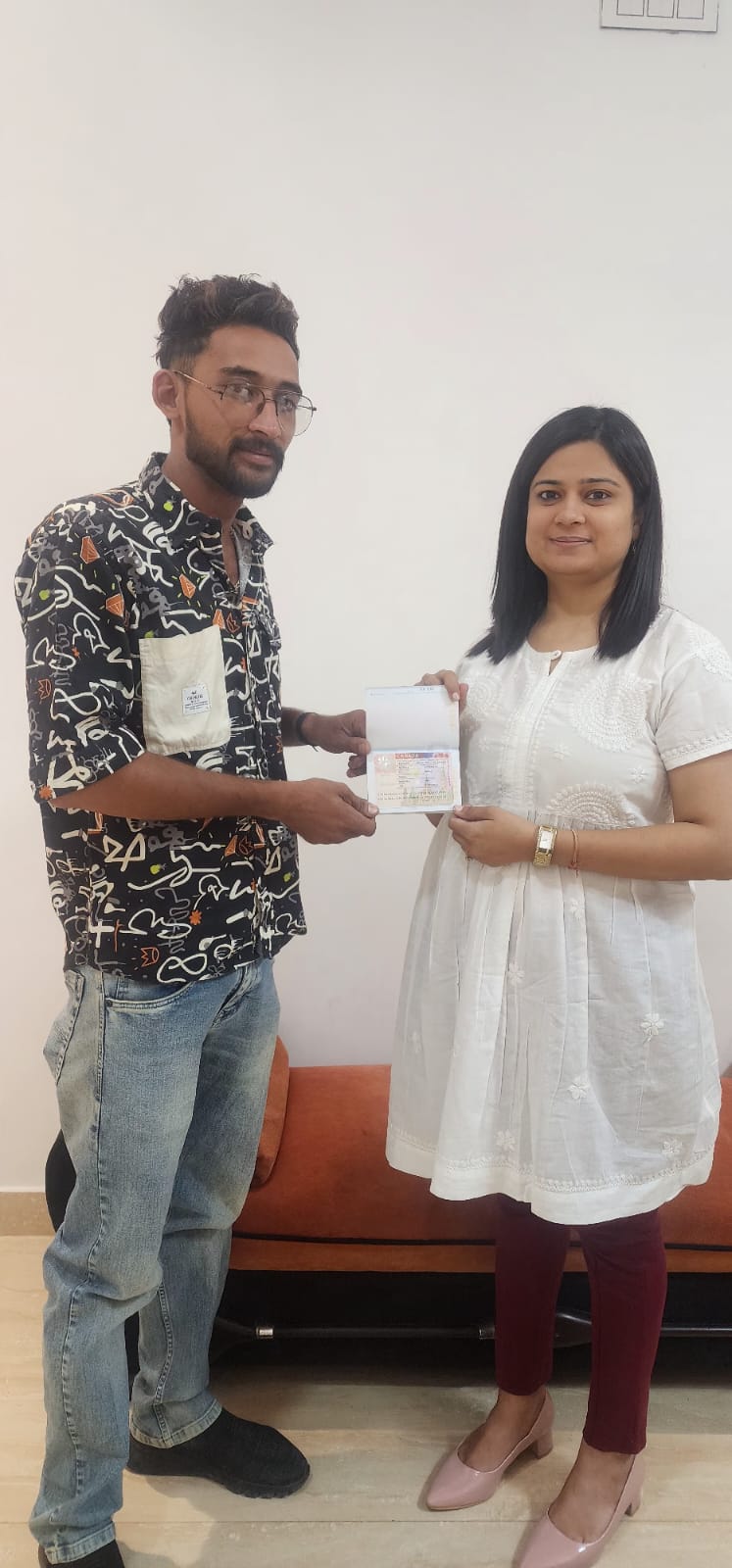 Visa or offer letter awarded to successful immigration consultancy client