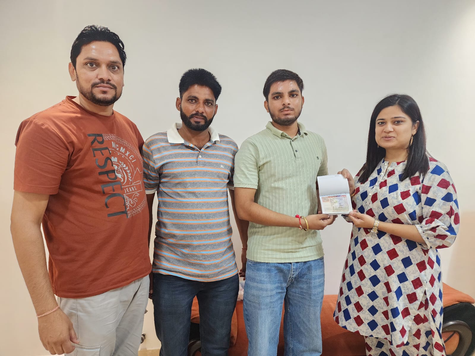 Visa or offer letter awarded to successful immigration consultancy client