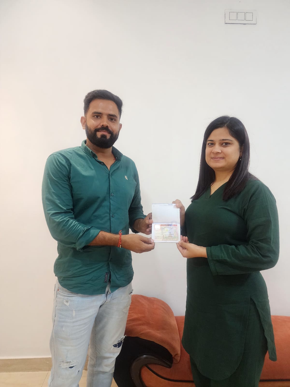 Visa or offer letter awarded to successful immigration consultancy client