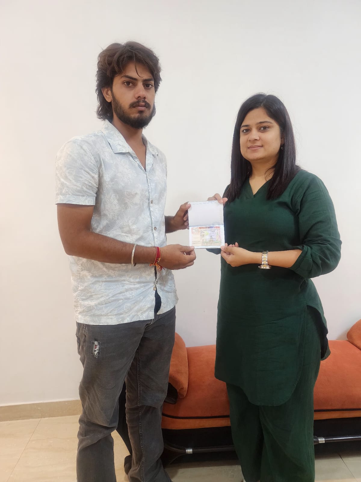 Visa or offer letter awarded to successful immigration consultancy client