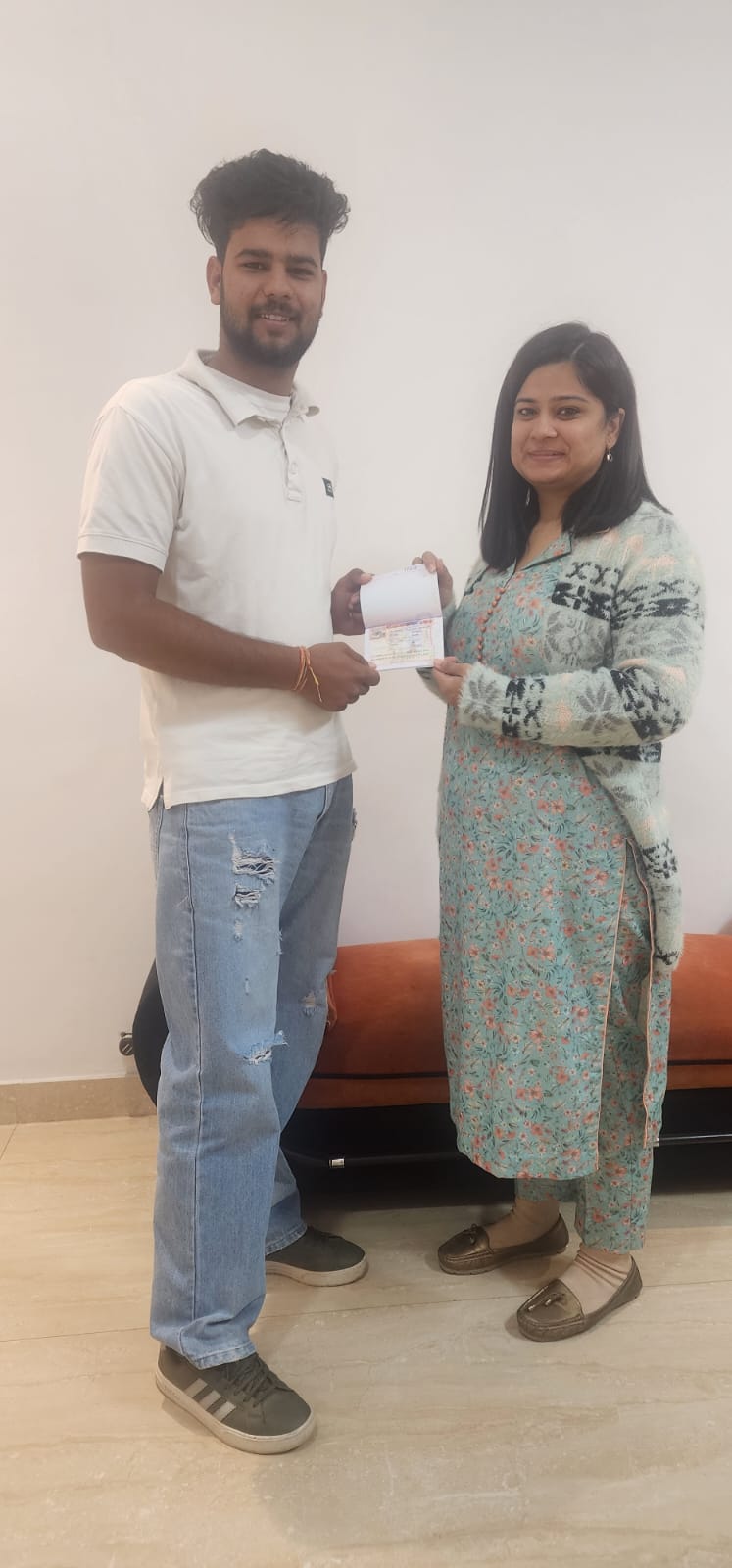 Visa or offer letter awarded to successful immigration consultancy client