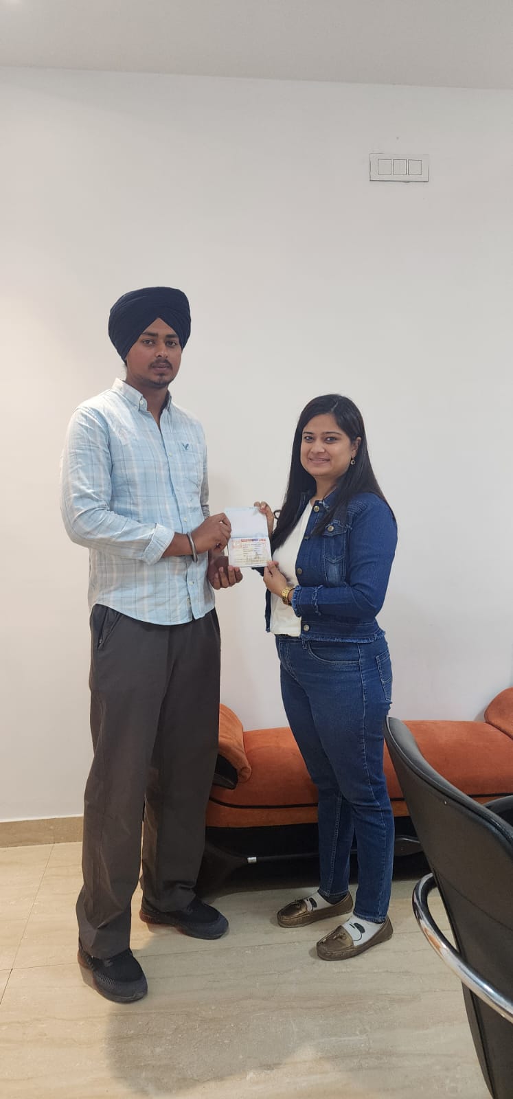 Visa or offer letter awarded to successful immigration consultancy client