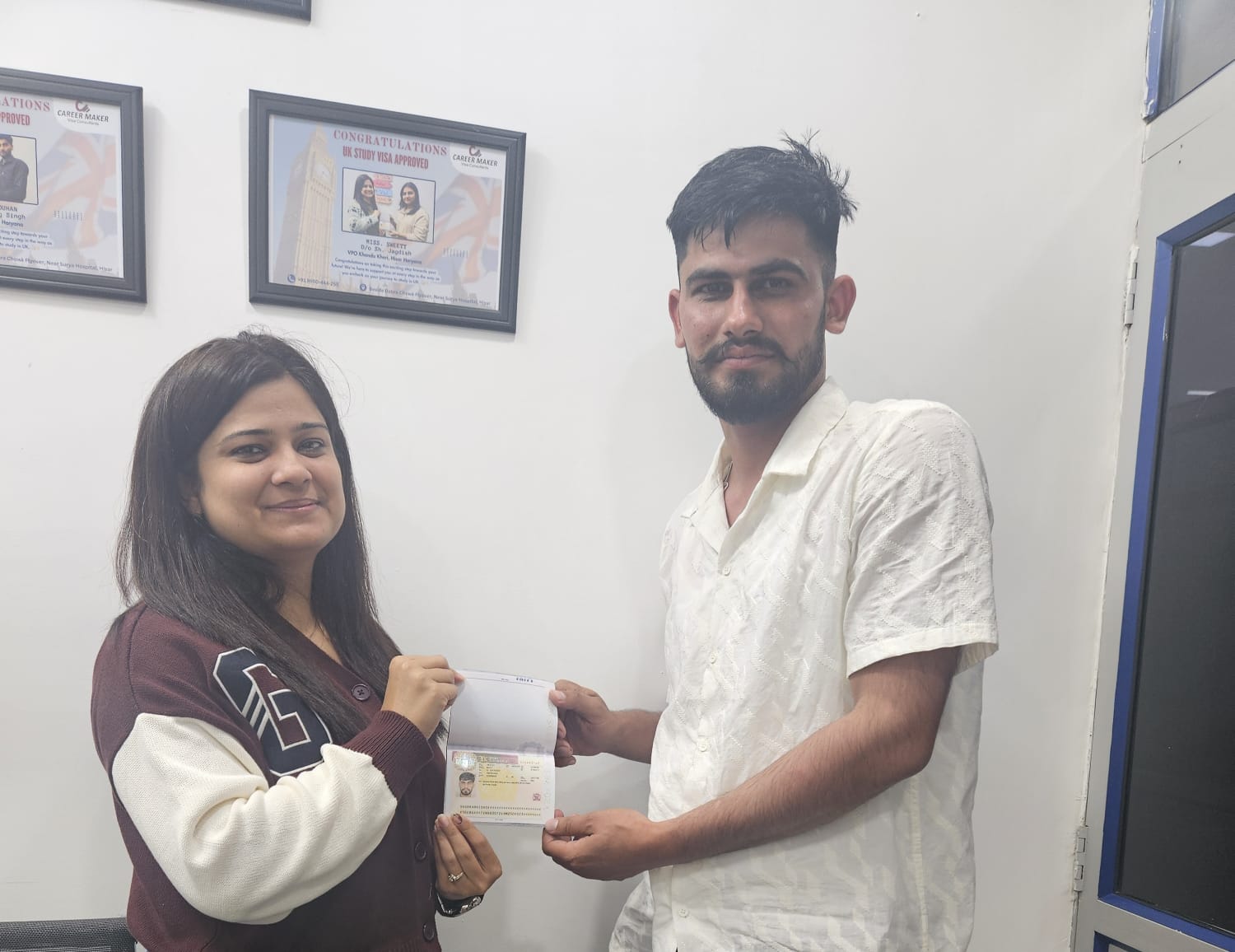 Visa or offer letter awarded to successful immigration consultancy client